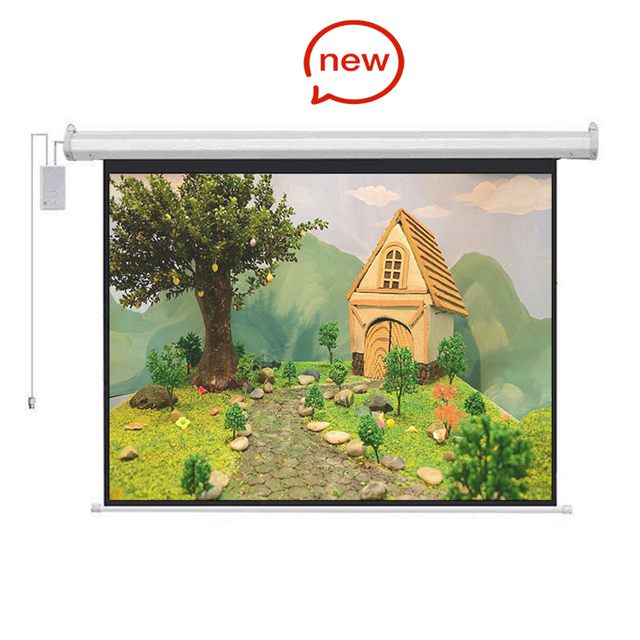 Factory Price of Electronic Projector Screen Reel Storage 16:9/4:3/1:1 60-150 Inch Wall Projection Screen