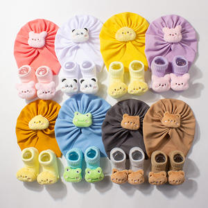 ใหม่ชุดเด็กทารกลายการ์ตูนน่ารักถุงเท้าหมวกเด็กแบบสองชิ้น - Product Image 5