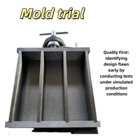 Moule d'essai en fonte à trois compartiments 40x40x160mm pour béton, moule à prisme pour mortier, équipement d'essai du ciment