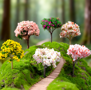 Mini Árbol Artificial de Sakura, Modelo de Micro Paisaje, Adorno Multicolor, Árbol de Flores en Miniatura, DIY, Terrario de Musgo, Jardín de Hadas, Bonsái - Product Image 1
