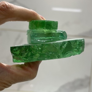 พลอยคิวบิกเซอร์โคเนียสีพาราอิบาแบบไม่เจียระไนสีใหม่ - Product Image 4