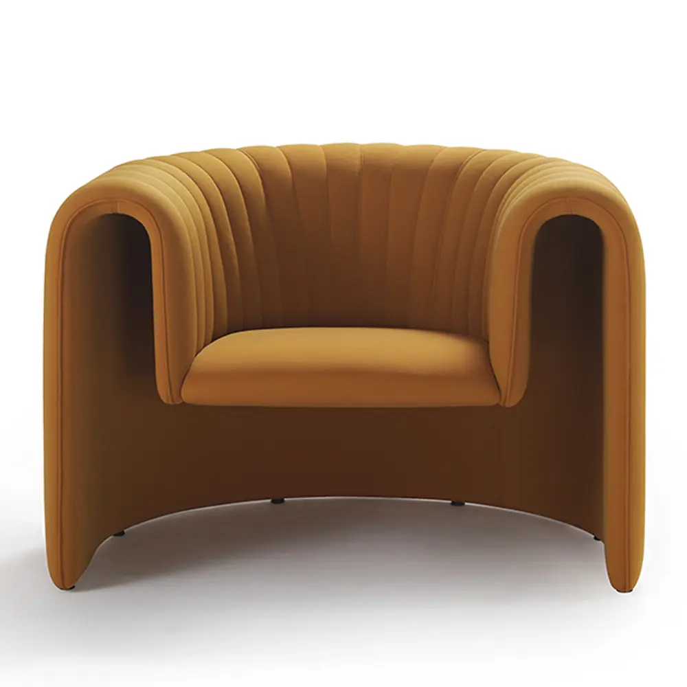 Silla de salón interior con diseño de logotipo personalizado, sillón con marco de acero de aspecto único para interiores, 1080x850x730, fabricante de China