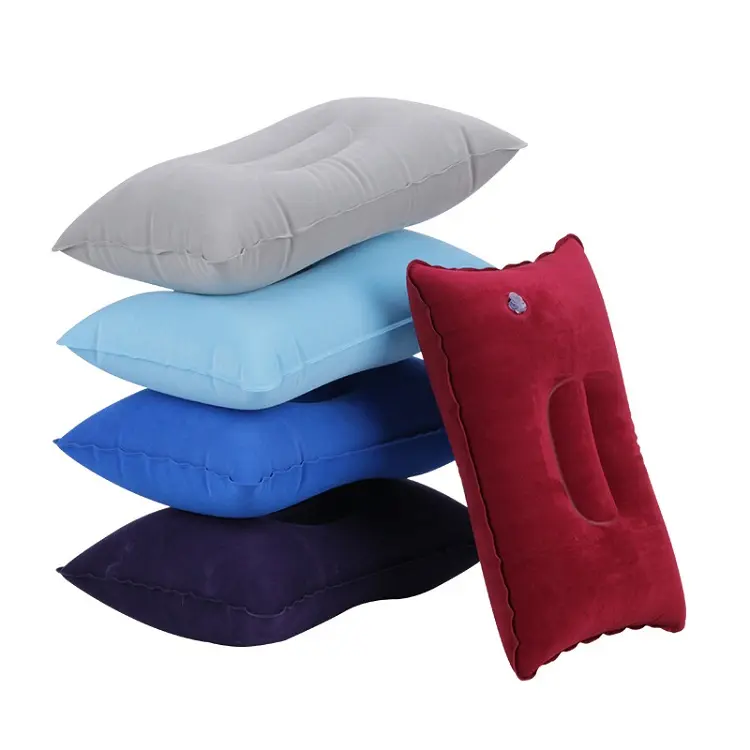 Customized Logo Square Shaped inflatable Camping Travel Pillow