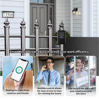 Caja de Seguridad para Llaves Inteligente, Portátil, Impermeable, Montada en la Pared, con Bloqueo de Huella Digital, Botón Físico, Código Digital y Control por Aplicación Tuya