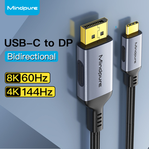 <span class=keywords><strong>Cable</strong></span> Mindpure USB C a DisplayPort 1.4, 8K 60Hz, Bidireccional, Tipo-C a DP, 32.4Gbps, para MacBook Pro, Air, iPad - Product Image 1