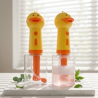 Flacon pompe en plastique vide 100ml 200ml, design tête de canard jaune mignon, pour savon liquide et lotion