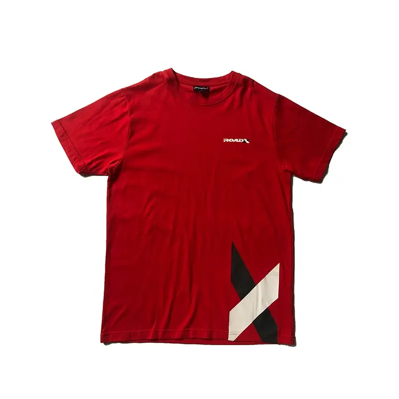 Custom Tshirt 100% Cotton Red Classic Short Sleeved Tee Summer Casual High Quality Men T Shirts