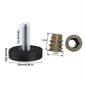 M4 M5 M10 M8 M6 M12เหล็กพลาสติกหัวแบนสกรูหัวแม่มือปรับระดับเท้าได้รับการรองรับการปรับแต่ง - Product Image 1