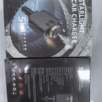 Chargeur de voiture 5-en-1 rapide avec projection d'étoiles et parfum, support de téléphone rétractable super rapide pour voiture