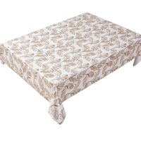 Nappe en PVC de style européen classique, motif de feuilles élégantes, imperméable, anti-taches, housse de table en plastique