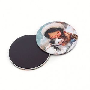 Premium Quality Custom Round Color <b>Fridge</b> Magnet Button Badge Magnetic Pictures for Refrigerator - Product Image 1