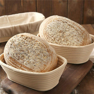 Panier de fermentation en <span class=keywords><strong>paille</strong></span>, grand panier à pain rond en bois, bols à pâte en bois, récipient de fermentation en forme de cœur, fournitures pour le levain - Product Image 1