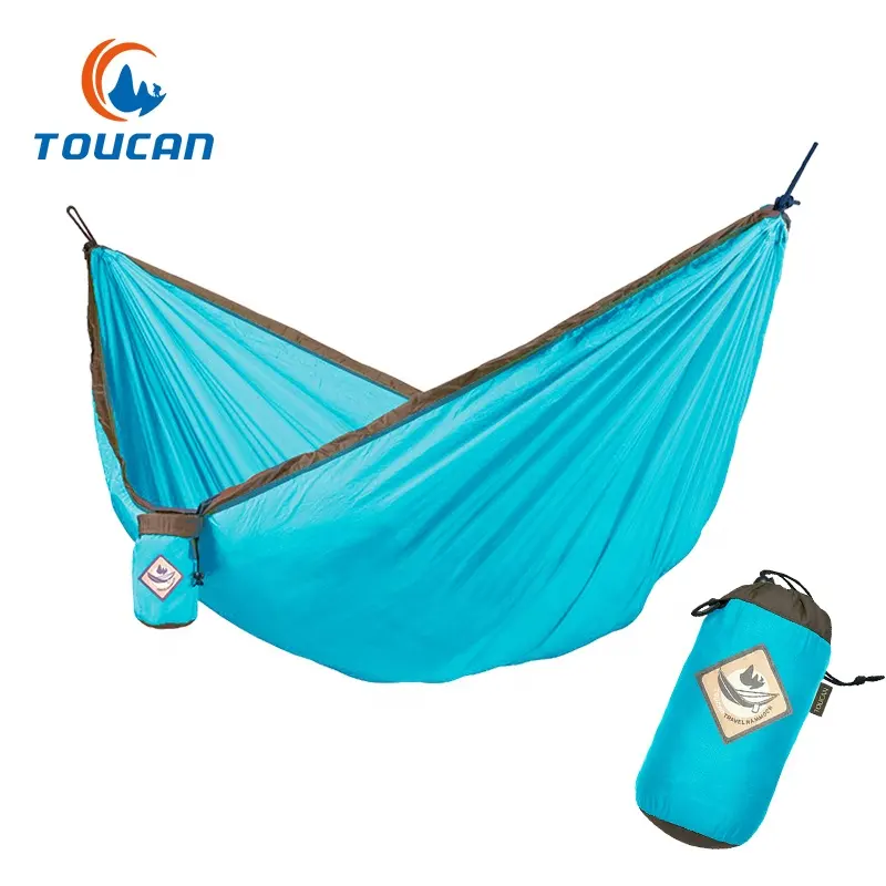 Dubbele Camping Lichtgewicht Nylon Slaap 2 Mensen 300x200 cm Draagbare Parachute Hangmat
