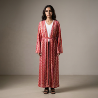 Robe longue élégante et modeste pour soirée, coupe droite, manches longues, style kaftan, pour femme, collection 2026