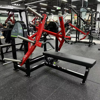 Equipo de gimnasio comercial cargado con placa Máquina de remo plana para ejercicio trasero