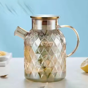 Carafe à eau froide de luxe léger, Pot Lanling, Grande capacité, Épaisse, pour infusions florales, jus de fruits et boissons froides - Product Image 2