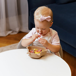 Es-Pro ODM/OEM Custom Food Grade Silicone Baby Suction Bowl BPA Free Partition Design Strong Suction Feeding Tableware - Product Image 2