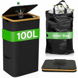 Contenedor de Reciclaje de Galones para Cocina, Hogar, Interior, con Bolsa Interior Extraíble y Reutilizable para Botellas y Latas - Product Image 1
