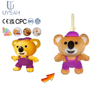 Uyeah Faible MOQ OEM/ODM Porte-clés Ours en Peluche Personnalisé, Jouet en Peluche Doux en Coton Rembourré, Design sur Mesure