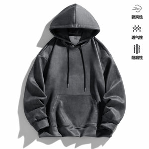 Customized logo Heavy and loose T-<b>shirt</b> in autumn and winter <b>sweater</b> custom work clothes embroidered cultural <b>shirt</b> comfortable - Product Image 5