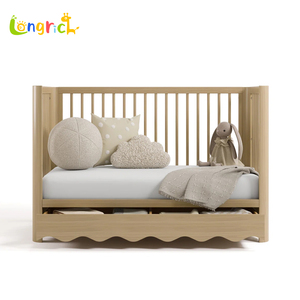Mid-Century Retro Solid Wood <strong>Crib</strong> Montessori Kids Bed And Toddler House For Modern Bedrooms And School - Product Image 5
