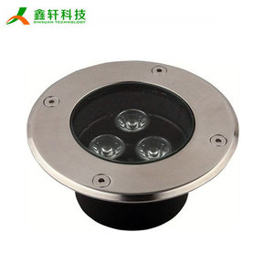 Lumière LED circulaire encastrée extérieure étanche IP67 en acier inoxydable 3W 220V RGB - Product Image 1