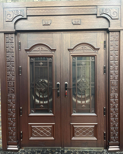 Abyat cửa trước cửa sổ chèn lối vào đôi cửa trước kim loại với khung - Product Image 6