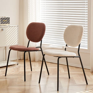 Wholesale Cream White Living Room Backchair Milk Tea Shop Cafe Velvet Home <b>Restaurant</b> Dining <b>Chair</b> - Product Image 1