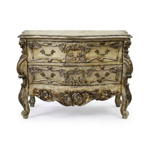 Commode à 2 tiroirs en bois massif de style shaker antique, meuble de salon traditionnel fait à la main - Product Image 1