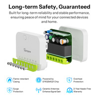 Pour MINI-ZB2GS MINI DUO Interrupteur intelligent Zigbee 3.0 à 2 voies, contrôle double charge, prise universelle, matériau PC, contrôle à distance par application
