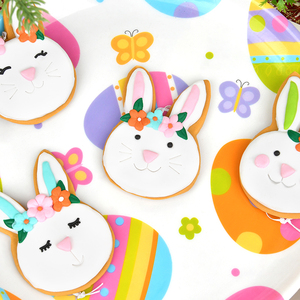 Paquete de 4 Colgantes de Cabeza de Conejo de Arcilla para Pascua, Decoraciones para el Festival de Primavera para Niños, Manualidades para Fiestas - Product Image 3