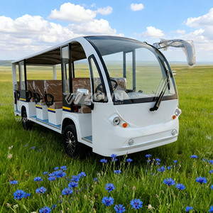 รถบัสไฟฟ้าแบบเปิดประทุนปรับแต่งได้สำหรับ 11 ที่นั่ง รถท่องเที่ยวไฟฟ้า 48V 5kw รถชมวิวไฟฟ้า รถรับส่งไฟฟ้า - Product Image 1