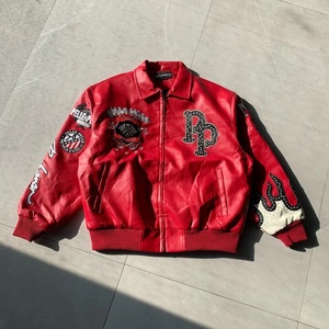 Produttore Diretto di Giacche Bomber 2026, Giacca Vintage da Uomo con Strass, Streetwear Personalizzato con Effetto Invecchiato - Product Image 2