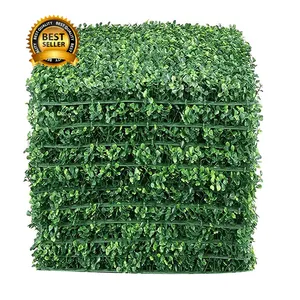 50cmx50cmフェイクツゲの木の植物緑の人工プライバシーヘッジグリーンパネル庭の屋外装飾のための草の壁の背景