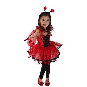 Disfraz de mariquita de lunares para niña, disfraz de animal para actuación, cosplay de Halloween para niños. - Product Image 3