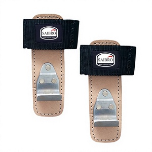 High Quality Men's Women's Leather Weight <b>Lifting</b> Wrist Support <b>Hook</b> Loop Closure Palm Guard for Gym Training - Product Image 2