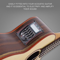 Acoustic Guitar EQ LC-5 Professional Amplifier 5 Band Equalizer LCD Digital Tuner Low Noise Piezo Plastic Pickup