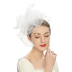 HZO-23019 Wholesale Fashion Design Party Women Church Fascinators Hats Sinamay <strong>Navy</strong> Red Church Fascinator <strong>Headbands</strong> - Product Image 2