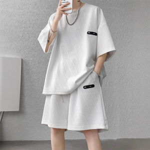 Pigiama in Fibra di Poliestere Ecologica da <span class=keywords><strong>Uomo</strong></span>, Estivo, di Tendenza, Stile Hong Kong, Sottile, Casual, Sportivo - Product Image 2