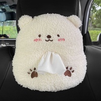 Boîte à mouchoirs en peluche de dessin animé en fibre de polyester, rangement créatif pour appuie-tête, marque Longyang
