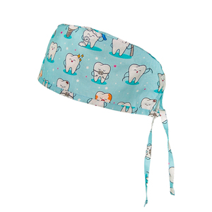 Nuovo dentista lavoro berretto chirurgico con denti stampato in cotone dentale cappello donna uomo infermiere medico cappelli per la testa di Scrub berretti - Product Image 1