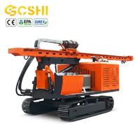 Pileuse hydraulique photovoltaïque sur chenilles à haute efficacité pour les travaux de pieutage de fondations de centrales solaires au sol