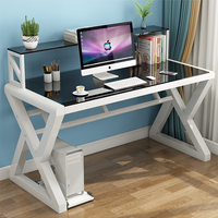 Tables d'ordinateur noires modernes, pas chères, simples, pour la maison, bureau ou salle d'étude, de haute qualité.