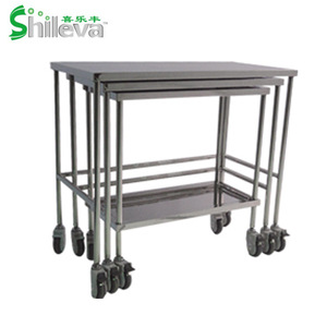 รถเข็นเครื่องมือผ่าตัดสแตนเลส Joyful Abundance รุ่น SLV-C4003S สำหรับใช้ในโรงพยาบาล - Product Image 1