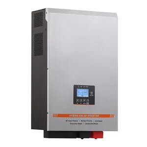 5000W Hybrid Solar Wechsel richter 24V DC bis 120V/240V AC Split Phase Ausgang Eingebauter 100A MPPT Solar Laderegler Pure Sinus YQ078