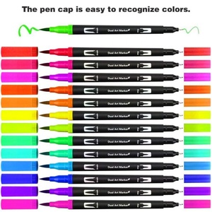 Juego de <span class=keywords><strong>132</strong></span> Rotuladores de Doble Punta, Rotuladores de Acuarela, Logotipo Personalizado en Bolsa de Regalo para Suministros de Dibujo Artístico - Product Image 5