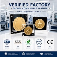 Bloc de présentation de médailles en acrylique transparent de qualité supérieure avec coins en métal argenté, étui de luxe pour pièces commémoratives et récompenses