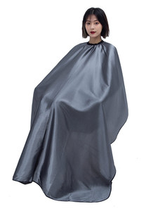 Mantella da Taglio Capelli <span class=keywords><strong>Unisex</strong></span> Nera Antiaderente di Alta Qualità, Personalizzabile con Logo, Impermeabile, in Nylon, Professionale per Parrucchieri - Product Image 1