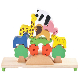 Blocchi Impilabili in Legno Montessori a Forma di Animali, Gioco di Equilibrio con Altalena per Bambini - Product Image 4
