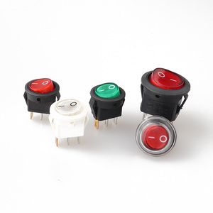 LANZ 16,5mm Kleiner Runder Wippschalter, mit Beleuchtung, Ein/Aus, SPST, 3P Transparente Kappe 2p TÜV CE CB - Product Image 5